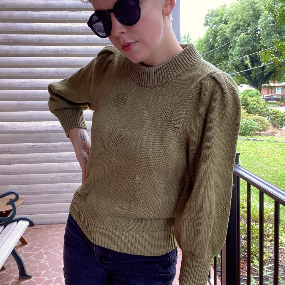 Madewell puff sleeve pullover sweater